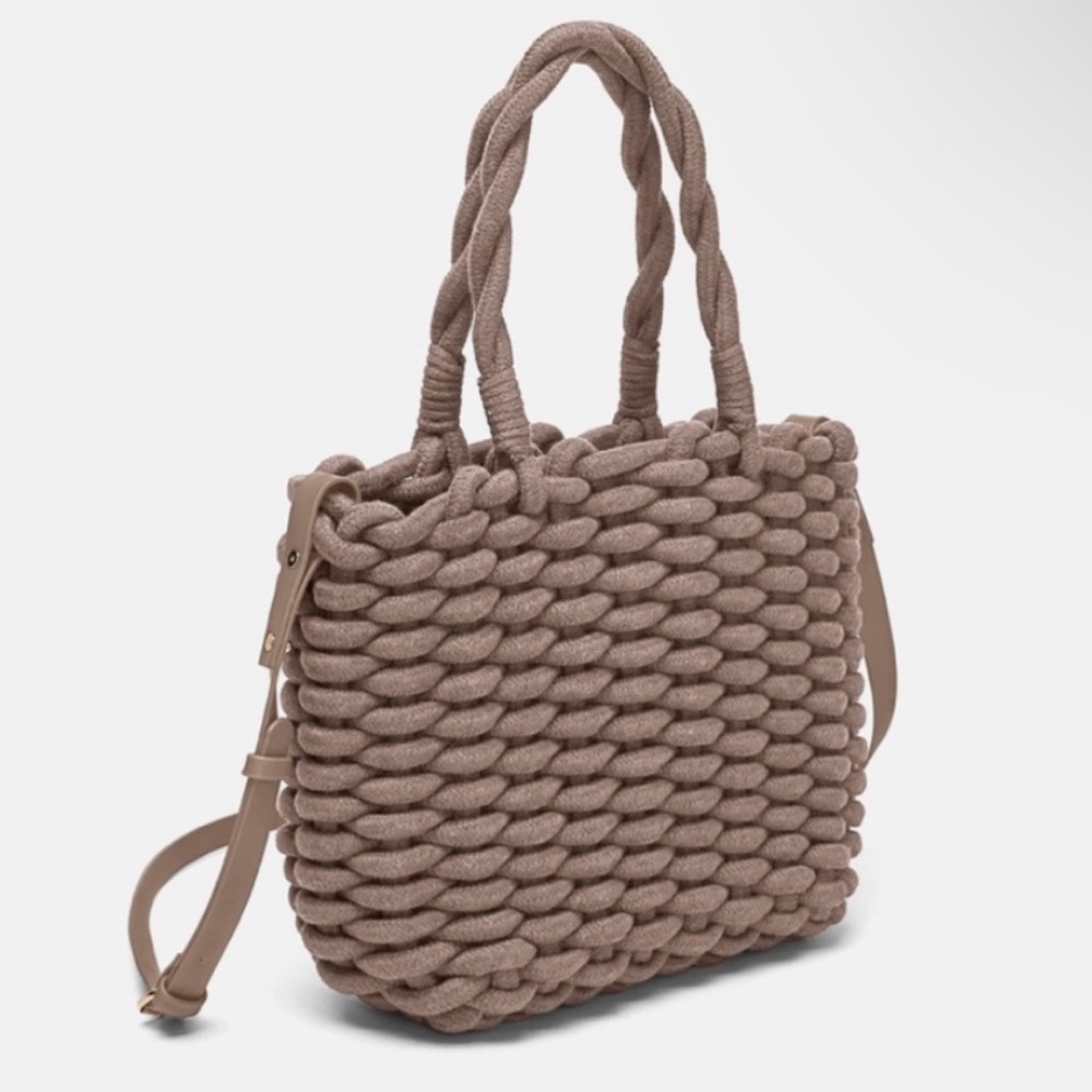 ZARA WOVEN BAG/PURSE W/ DRAWSTRING
